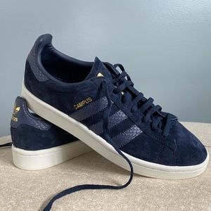 Adidas “Campus” blue suede sneakers
